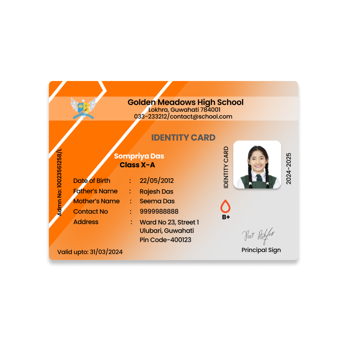 Horizontal ID Cards