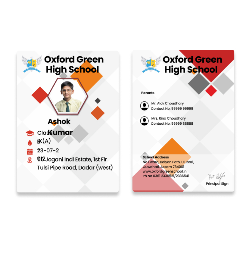 Double side Vertical Cards